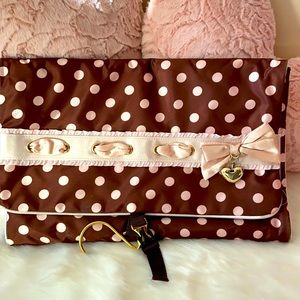 Pink and brown dots huge closet hanger.